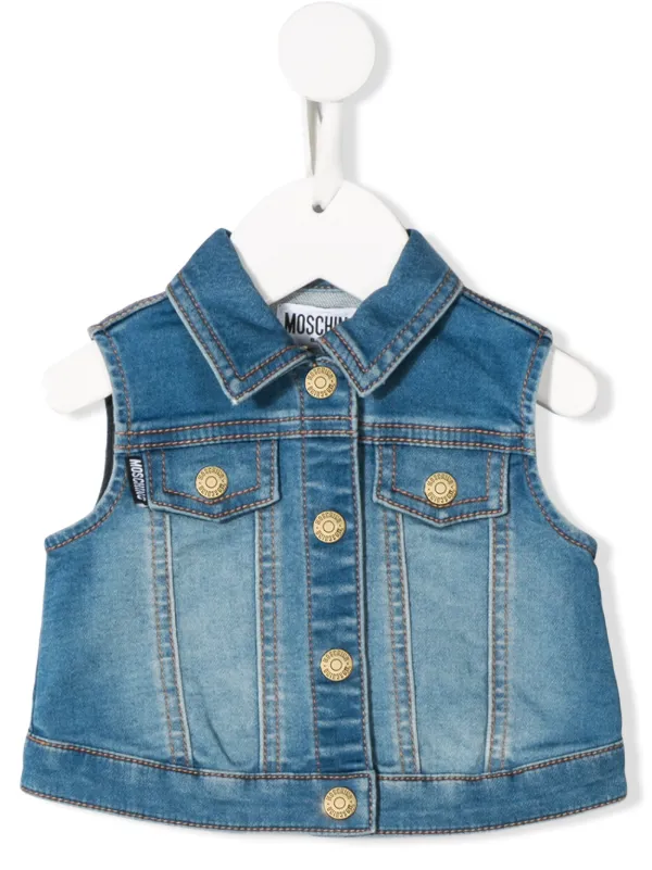 kids sleeveless denim jacket