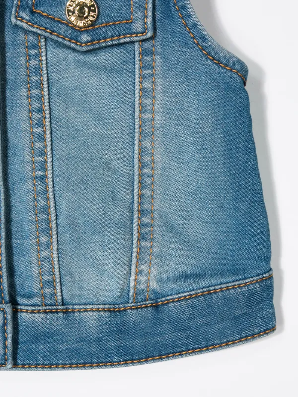 childrens sleeveless denim jacket