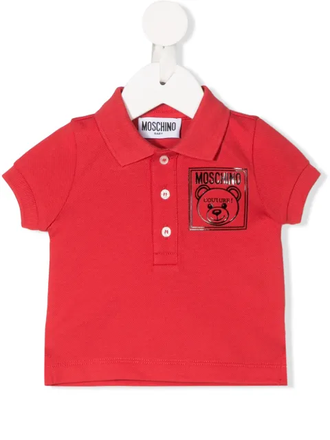 Moschino Kids قميص بولو بطبعة تيدي بير