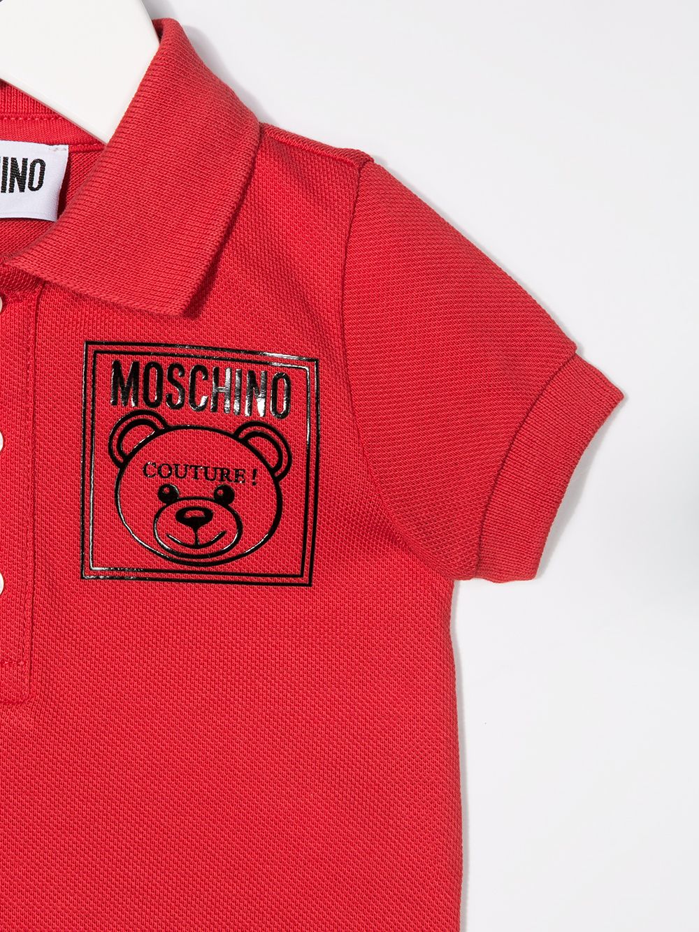 фото Moschino kids рубашка-поло с принтом teddy bear