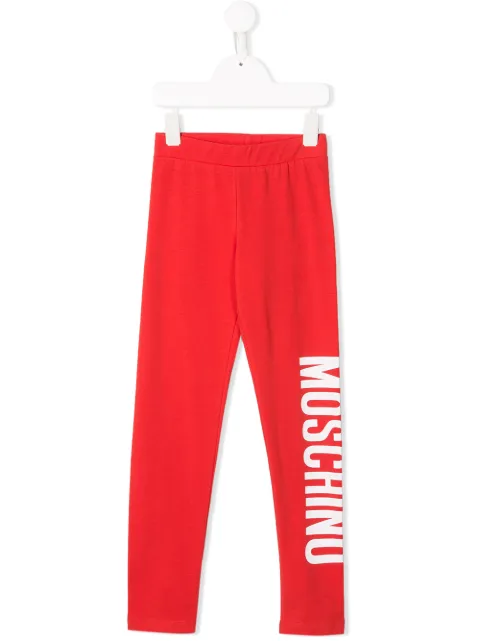 Moschino Kids بنطال رياضي بطبعة شعار الماركة