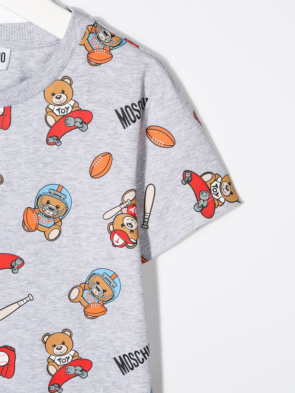 фото Moschino kids футболка с принтом toy bear