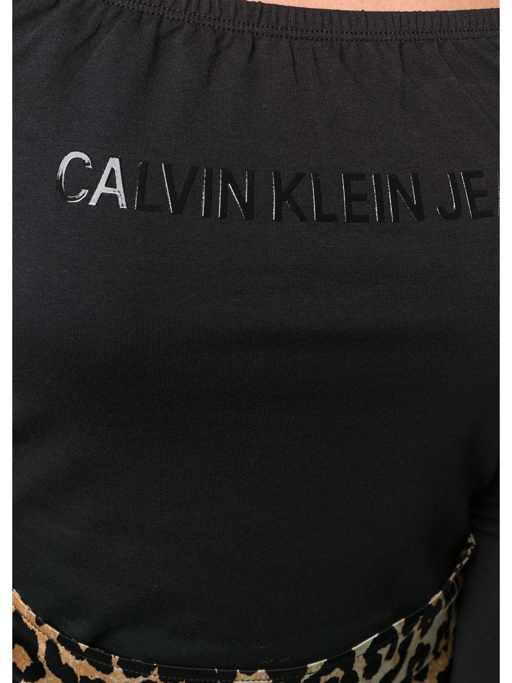 фото Calvin Klein Jeans топ с открытыми плечами и логотипом