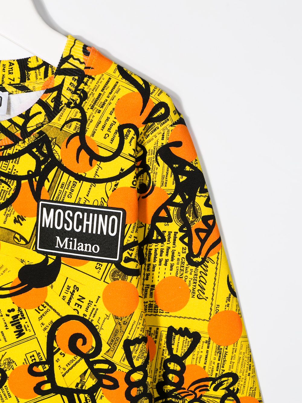 фото Moschino kids толстовка со сплошным принтом