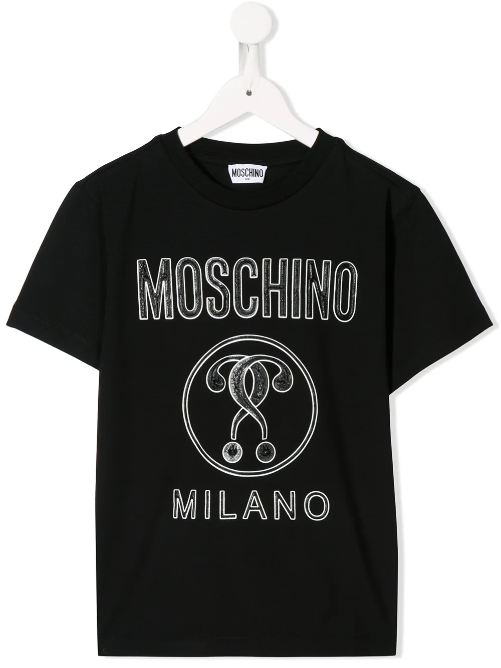 фото Moschino kids футболка с фактурным логотипом