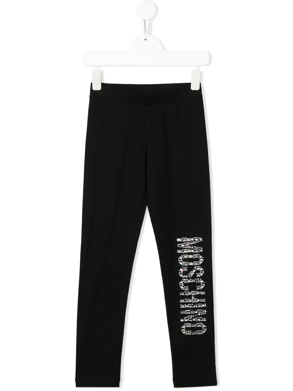 Moschino Kids TEEN embellished logo leggings Moschino Kids TEEN embellished logo leggings