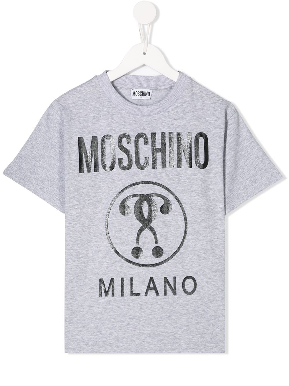 Moschino Teen Logo Print T-shirt In Grey