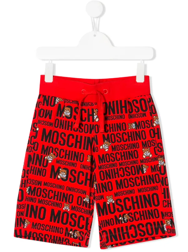 moschino all over print shorts