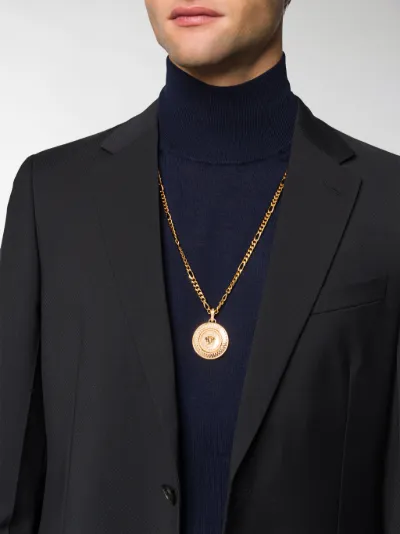 Versace Medusa medallion necklace gold 