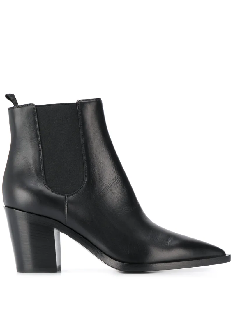 GIANVITO ROSSI 75MM ELASTICATED POINTED TOE BOOTS