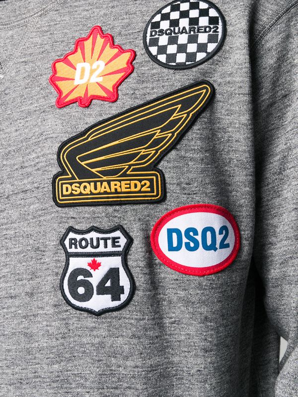 dsquared2 badge sweatshirt