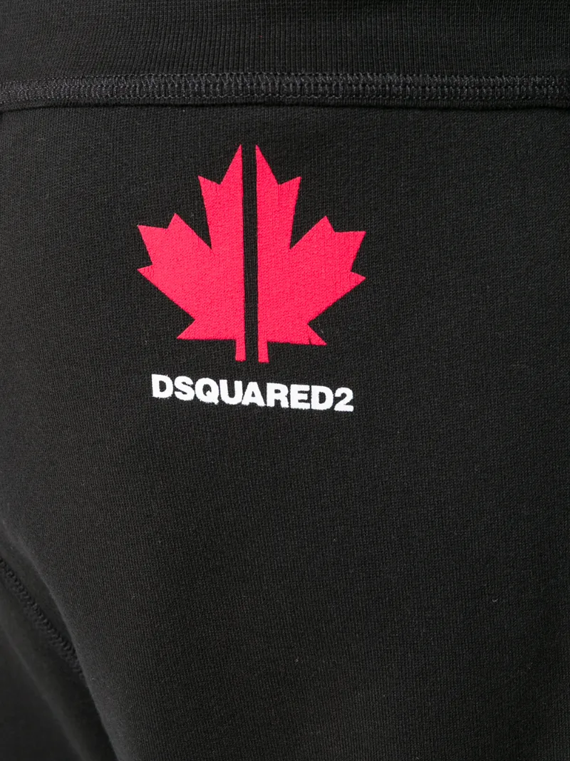 Dsquared2 Drawstring Stretch-fit Track Pants In Black