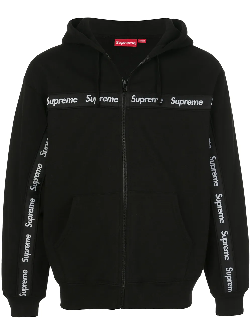 

Supreme sudadera con capucha y cierre - Negro