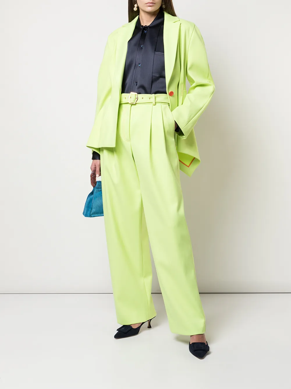 Sies Marjan neon draped blazer | Blazers | Image 2