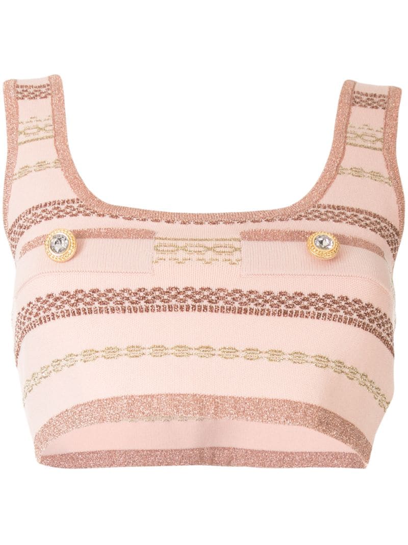 Alice Mccall Striped Crop Top In Pink