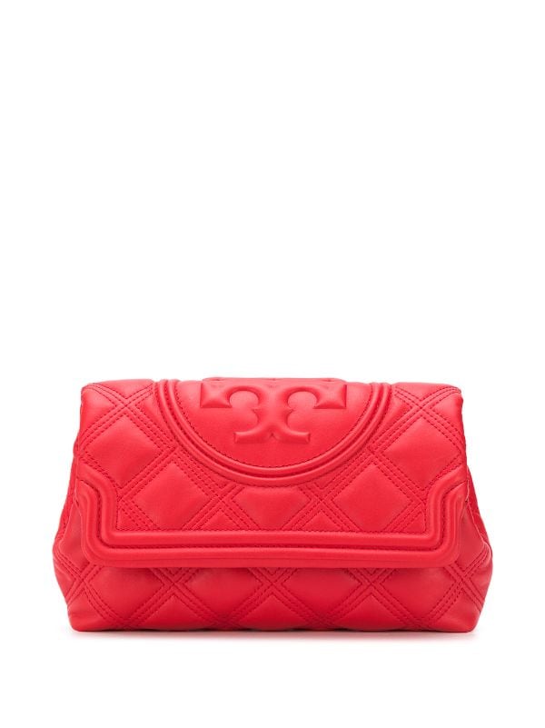 tory burch red clutch