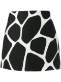 Valentino Garavani giraffe print fitted mini skirt - Black