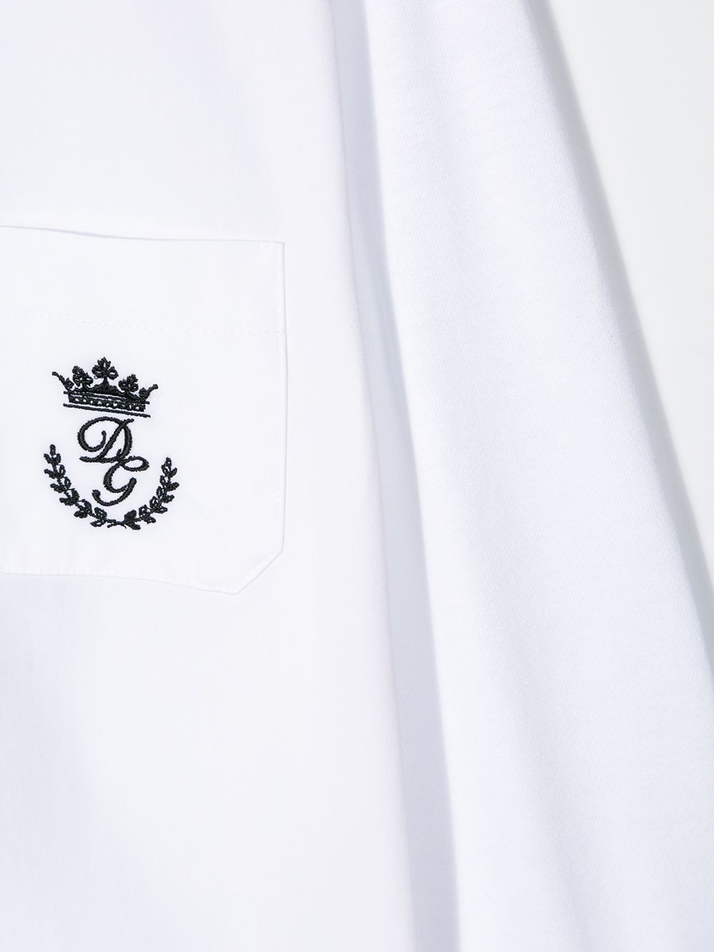 Shop Dolce & Gabbana Logo Embroidered Shirt In White