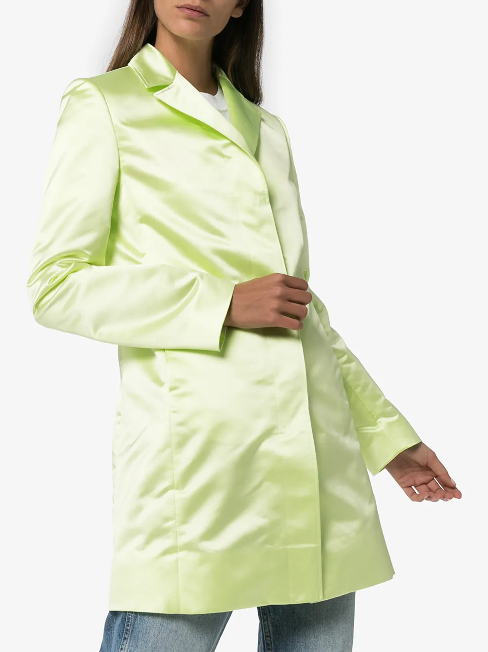 KWAIDAN EDITIONS SINGLE-BREASTED SATIN CAR COAT,SS20WC032WSPS14716038