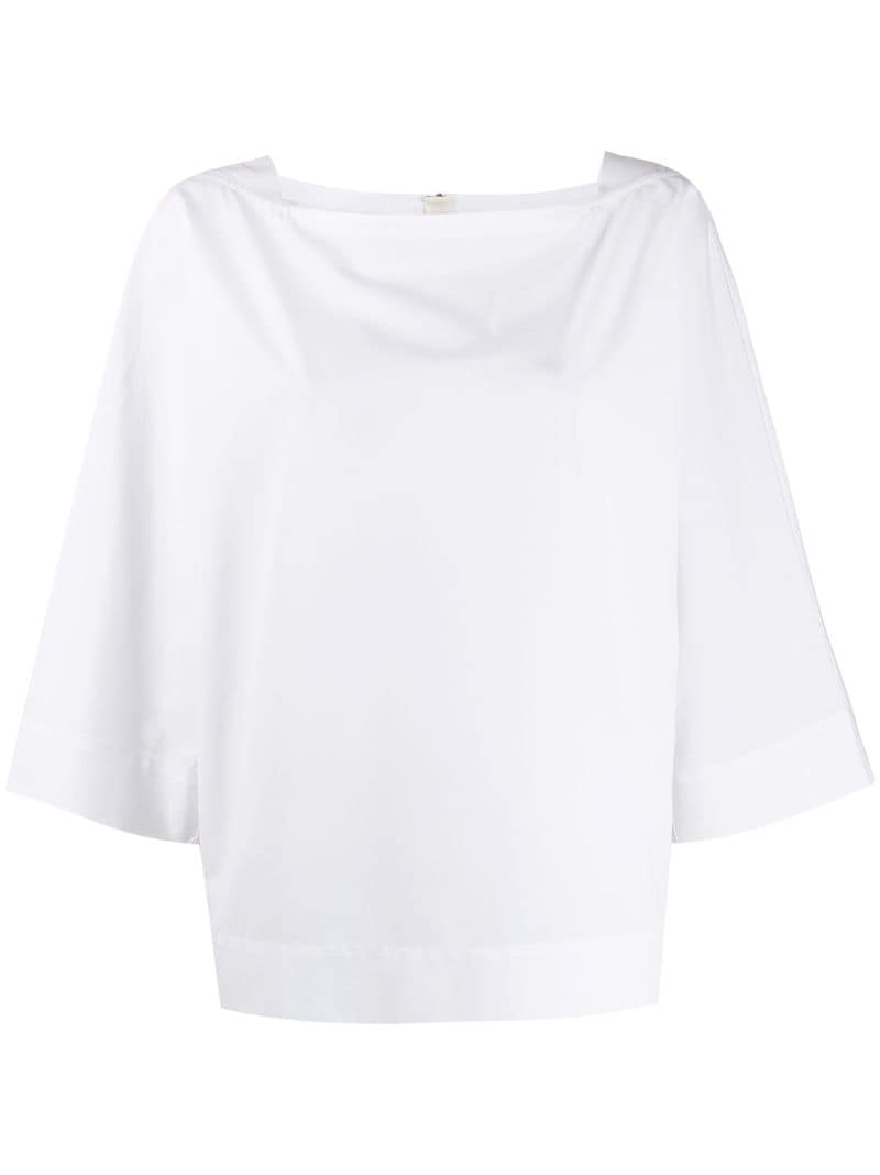 Shop Marni Boat Neck Boxy Blouse In White