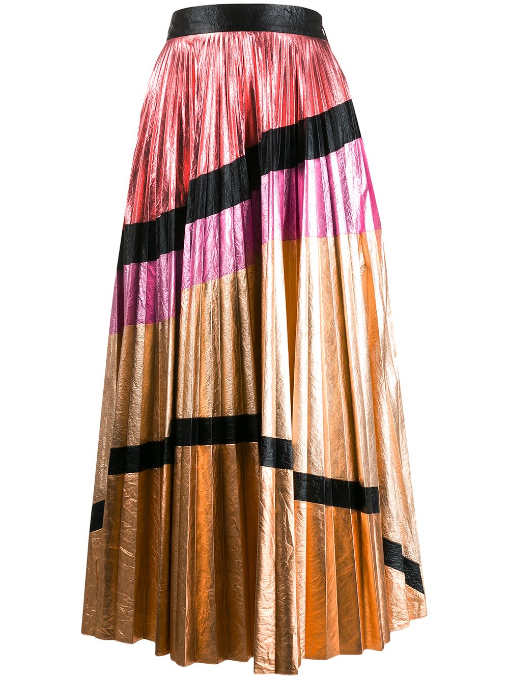 фото Christopher kane плиссированная юбка в стиле колор-блок