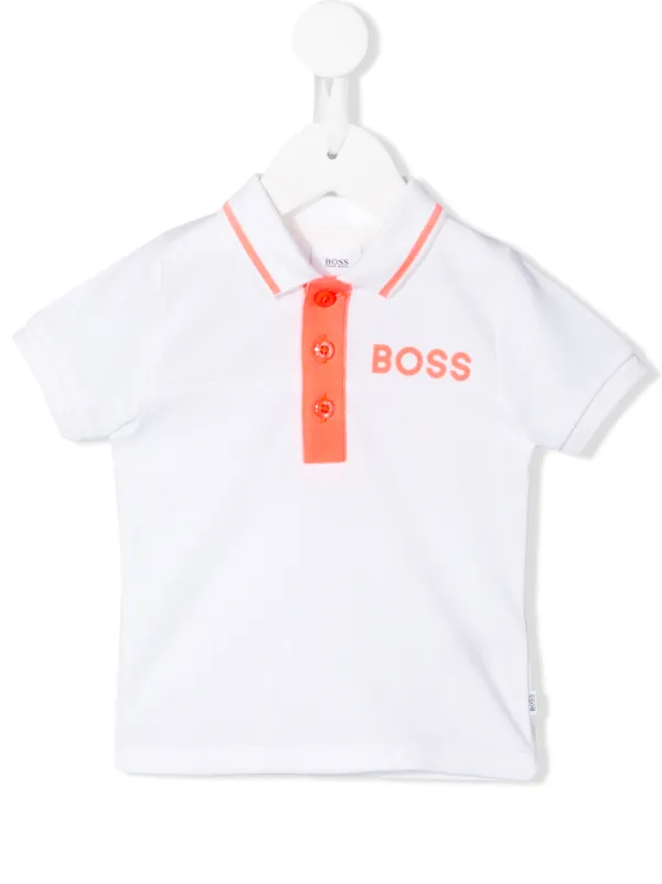 Boys Orange Logo Polo Shirt by Moschino Kid-Teen
