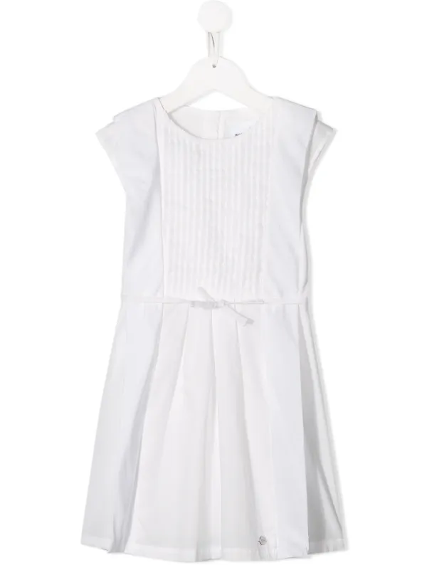 kids white cotton dress