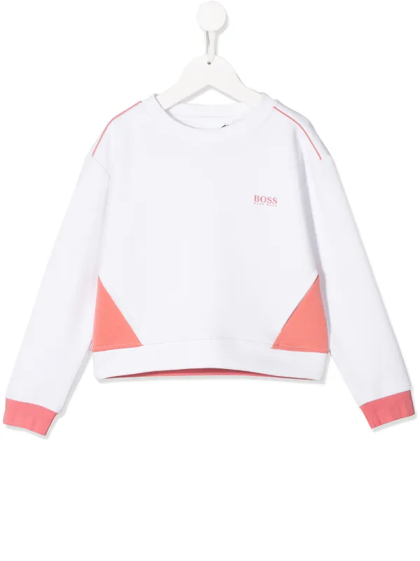 boss sweatshirt white
