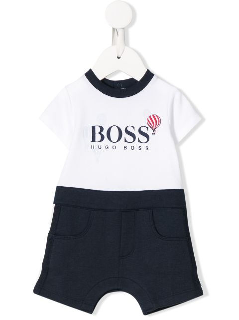 white hugo boss baby grow