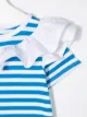 Little Marc Jacobs فستان مخطط بأكمام قصيرة