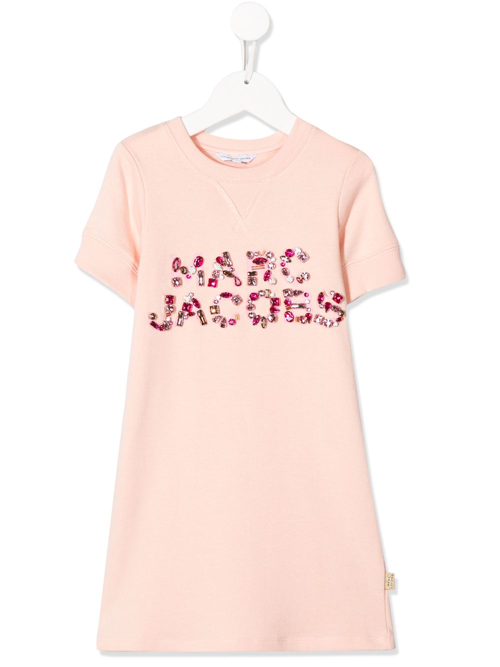 фото The marc jacobs kids платье-футболка с декорированным логотипом