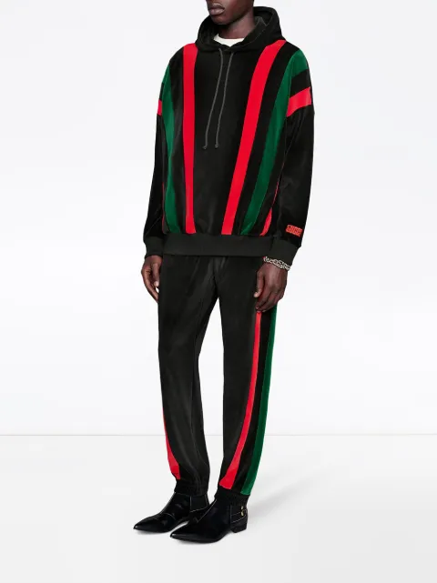Gucci chenille Web stripe hoodie 