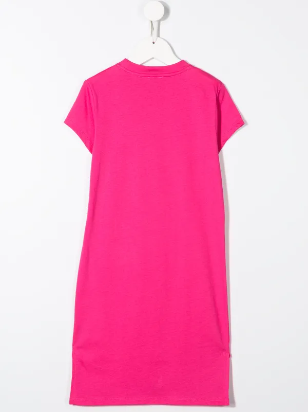 magenta t shirt dress