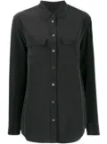 Equipment Signature slim-fit silk shirt - Black