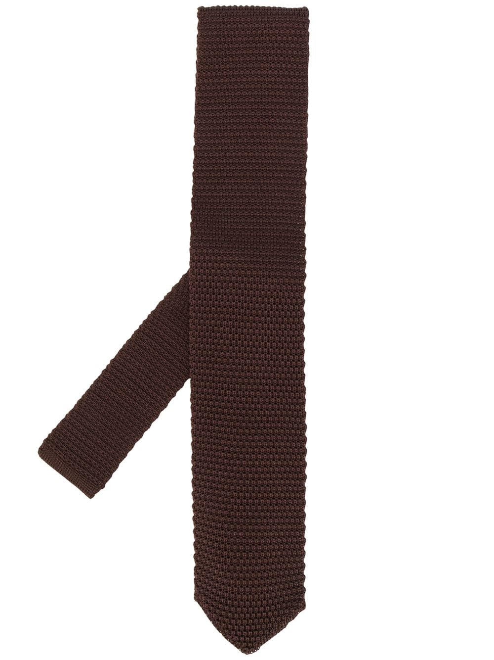 фото Brunello Cucinelli трикотажный галстук с заостренным концом