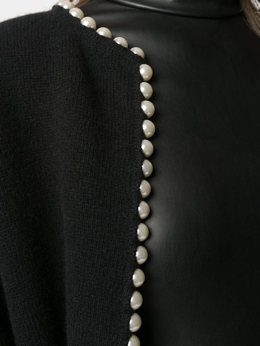 pearl embellished cardigan