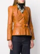 Christian Dior 2000s pre-owned puffy sleeves leather jacket
