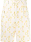 Comme Des Garçons Pre-Owned 2000s circle print shorts - Yellow