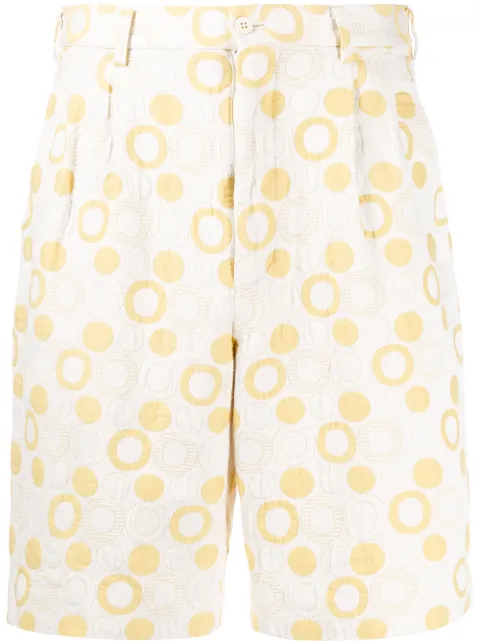 Comme Des Garçons Pre-Owned 2000s circle print shorts