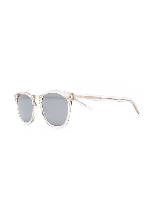 Saint Laurent Eyewear square-frame Transparent Sunglasses - Grey