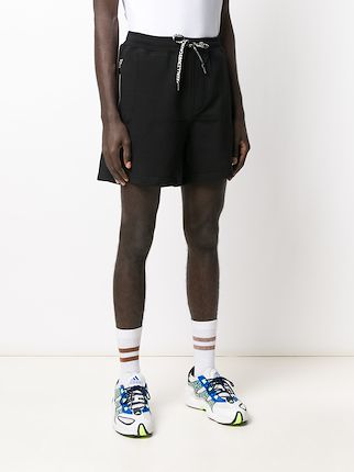 relaxed-fit drawstring track shorts展示图