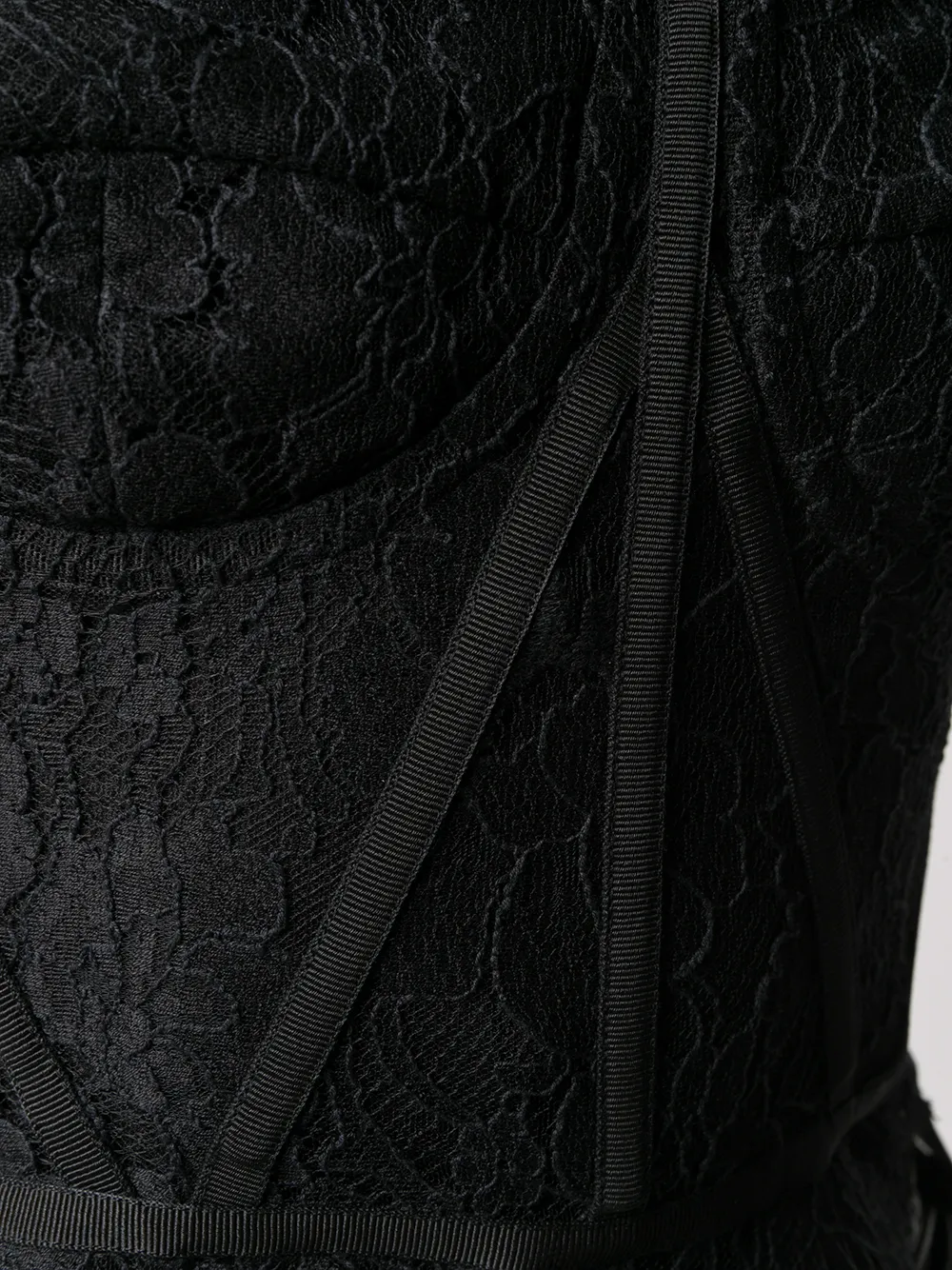Dolce & Gabbana Floral Lace Corset Top In Black