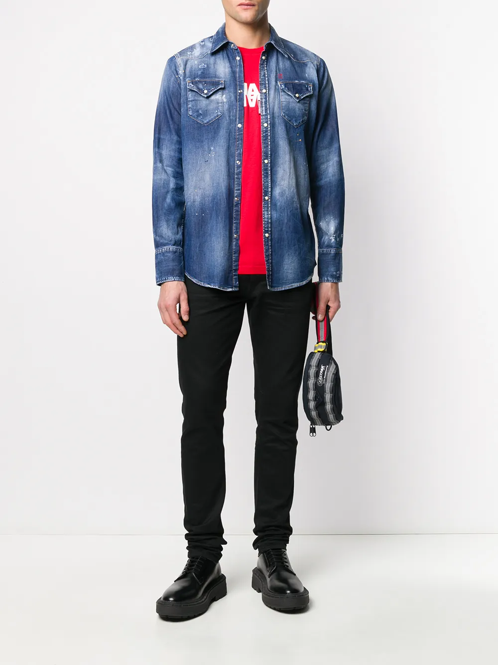 Dsquared2 Denim overhemd - Blauw
