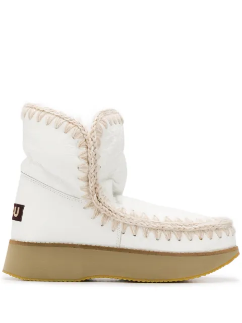Mou stitch-detail ankle boots