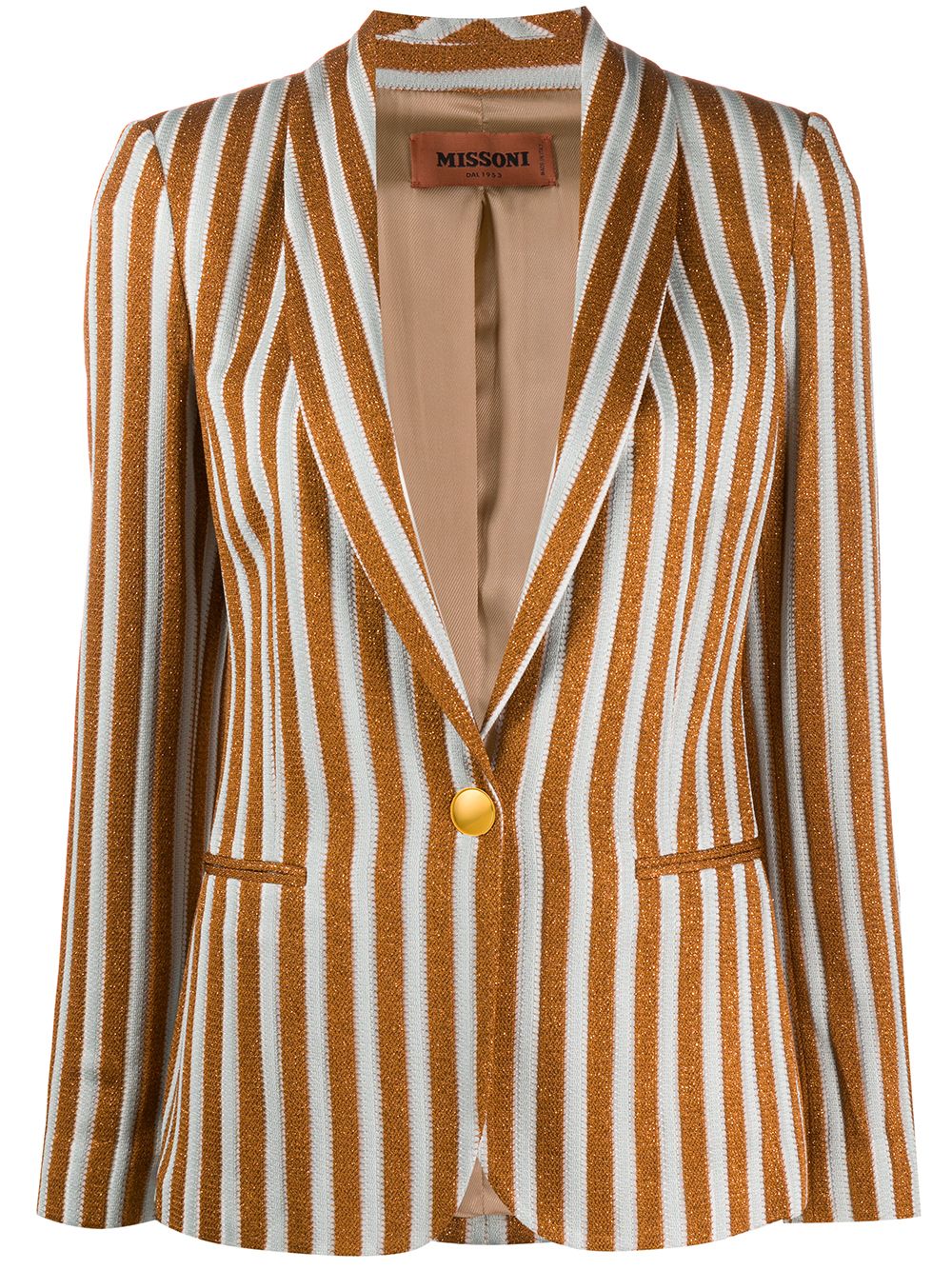 Missoni Jacquard Striped Blazer In White