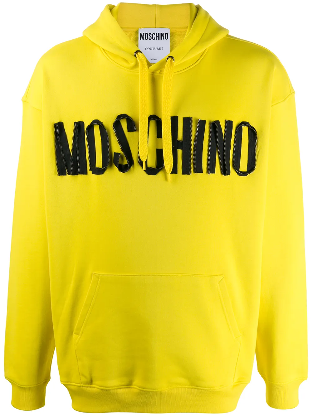 yellow moschino hoodie