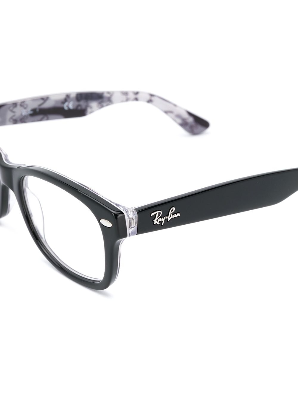 Shop Ray-ban Junior Square Shaped Glasses In Black