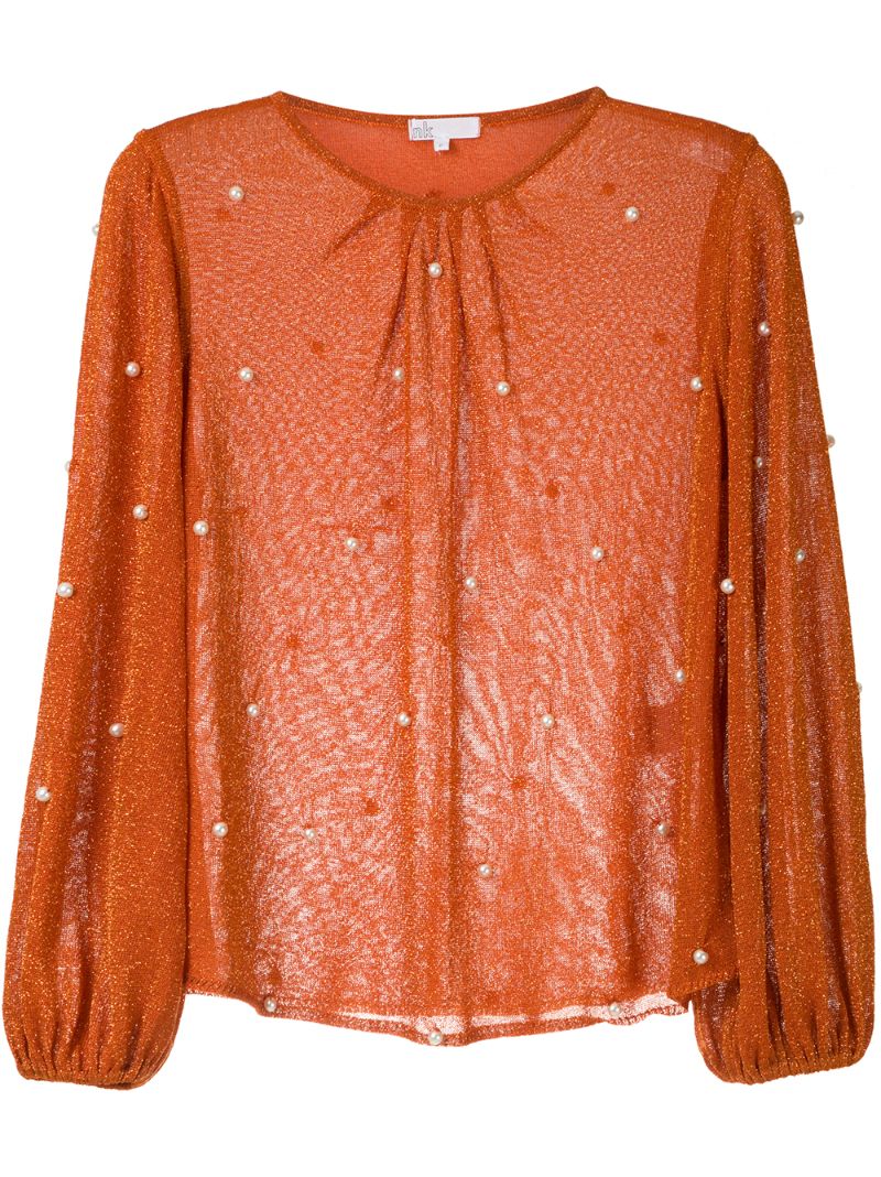 Shop Nk Lisa Beaded Top In Orange