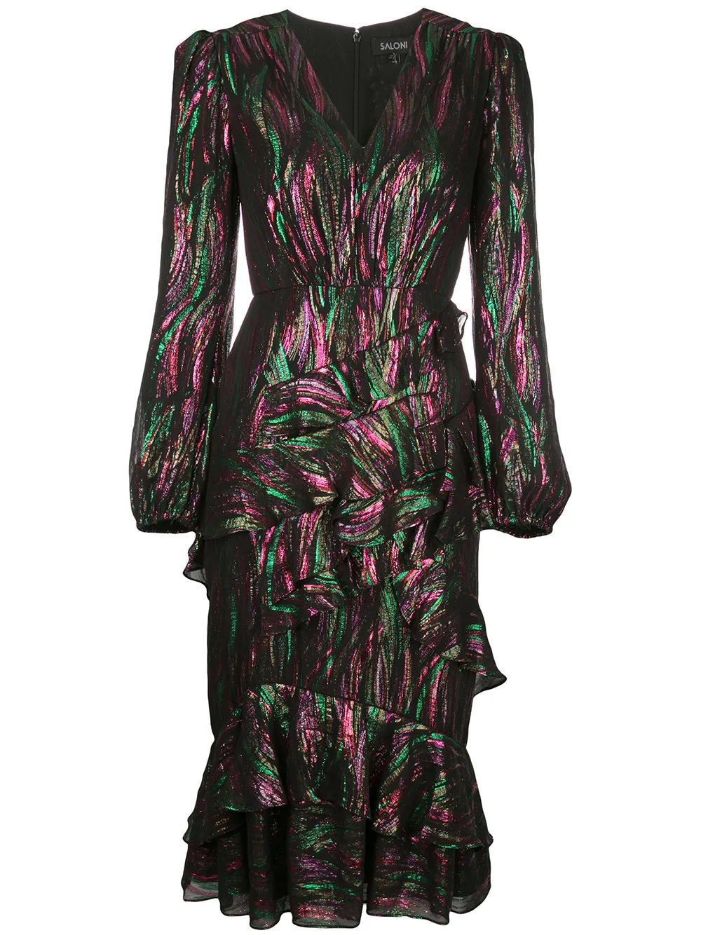 Saloni Kleid Mit Langen Ärmeln O974g SDLo6 Saloni Kleid Mit Langen Ärmeln O974g SDLo6
