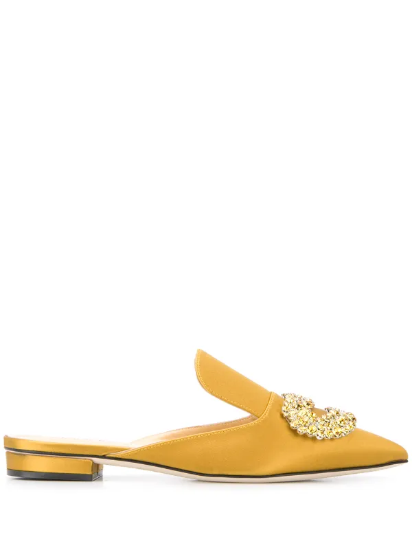 yellow mules flat